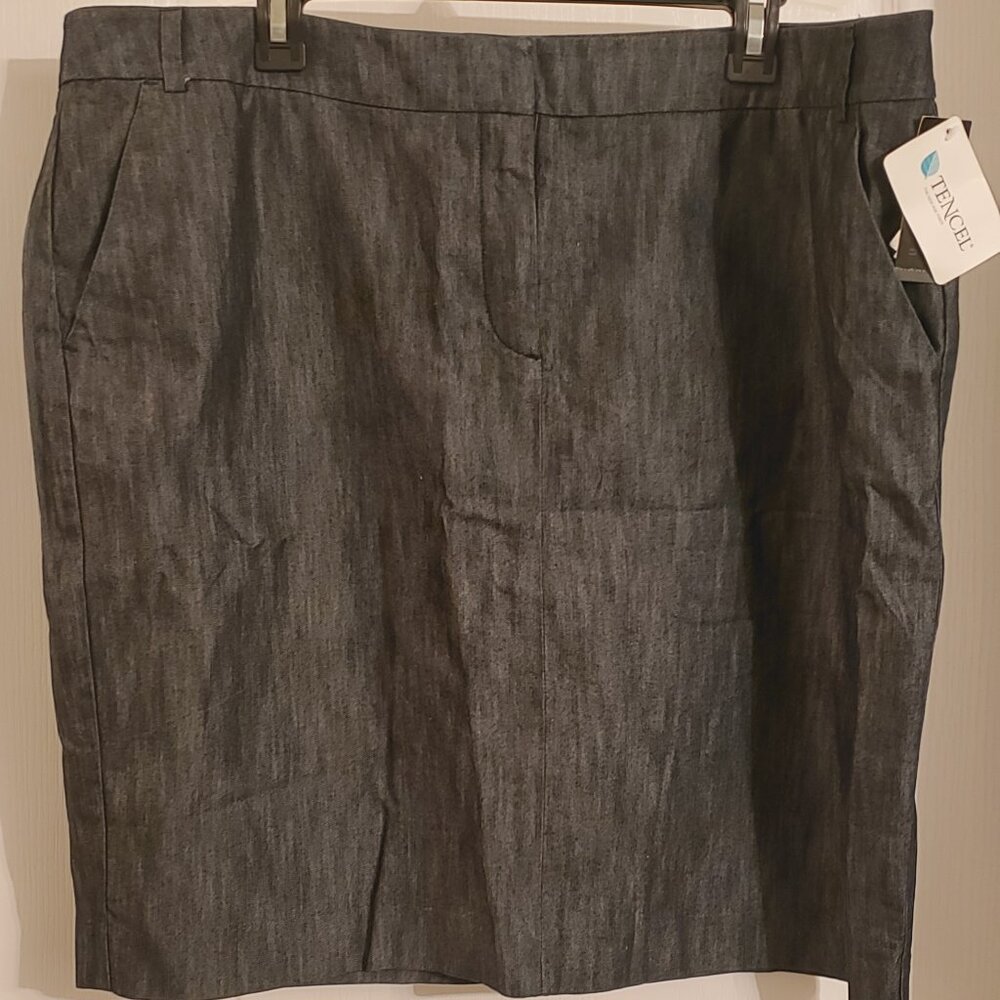 New! Dark Blue Denim look Skirt (W)